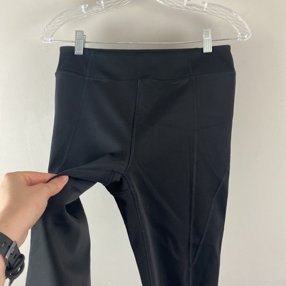 Ivy Park “Y” Black Cropped High Waist  Leggings Size L - Picture 9 of 15